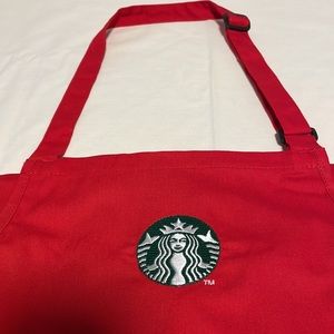 Holiday Starbucks RED Apron NWOT